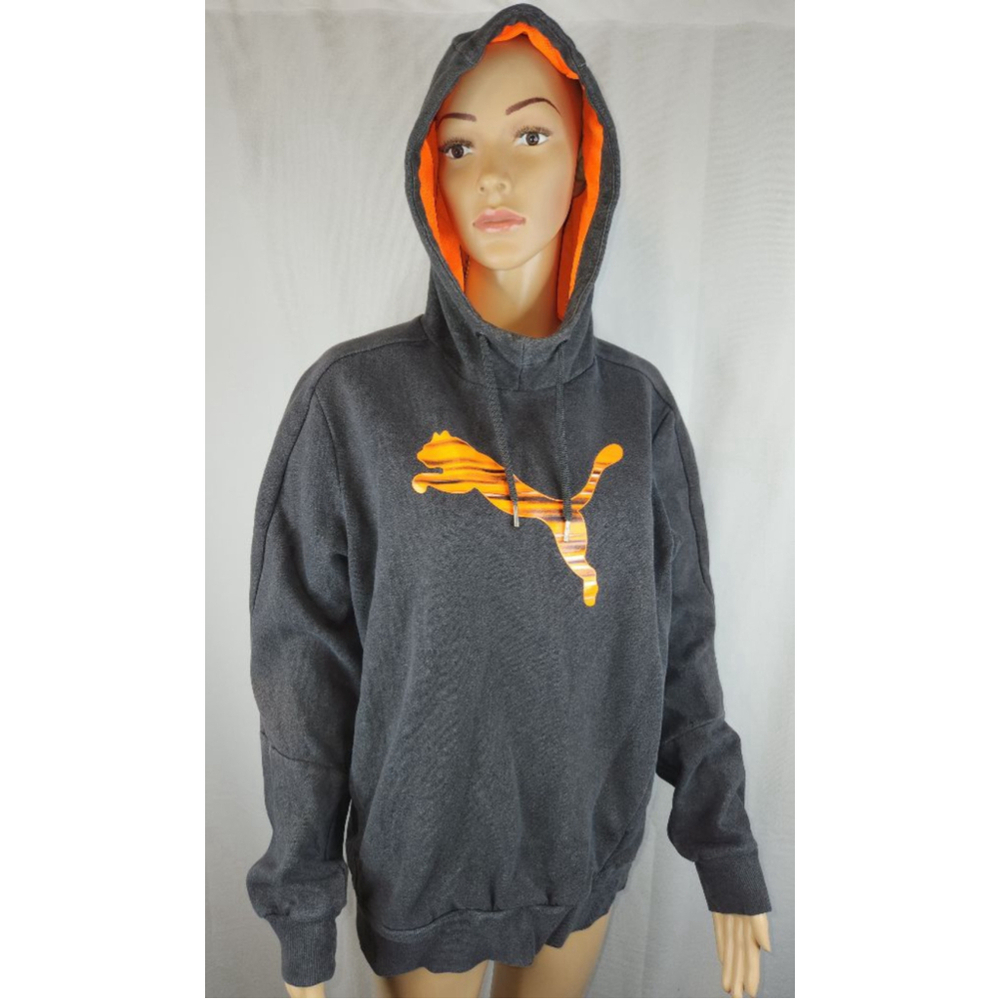 Puma | Hoodie | Gray and Orange | Mens | Size Medium